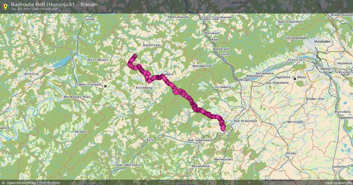 Radtour Bell (Hunsrück) – Traisen