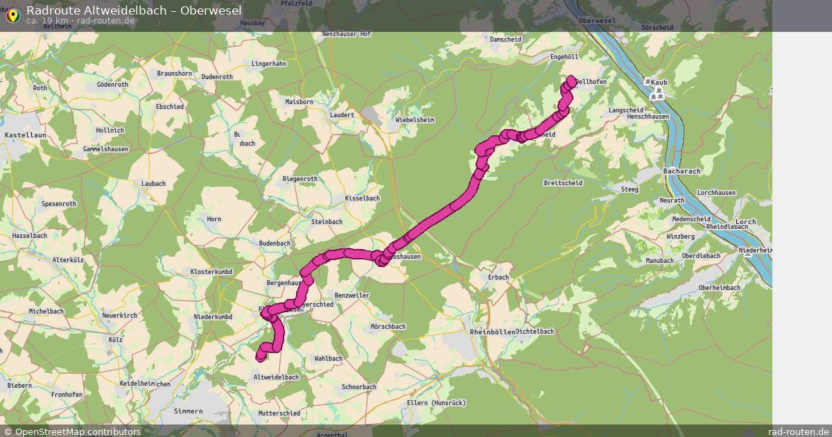 Fahrradroute Altweidelbach – Oberwesel