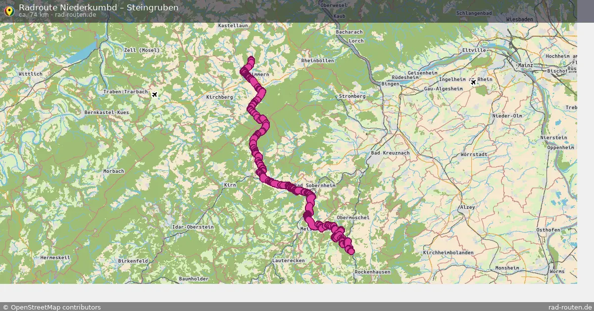 Fahrradroute Niederkumbd – Steingruben (74 km) – Rad-Routen.de