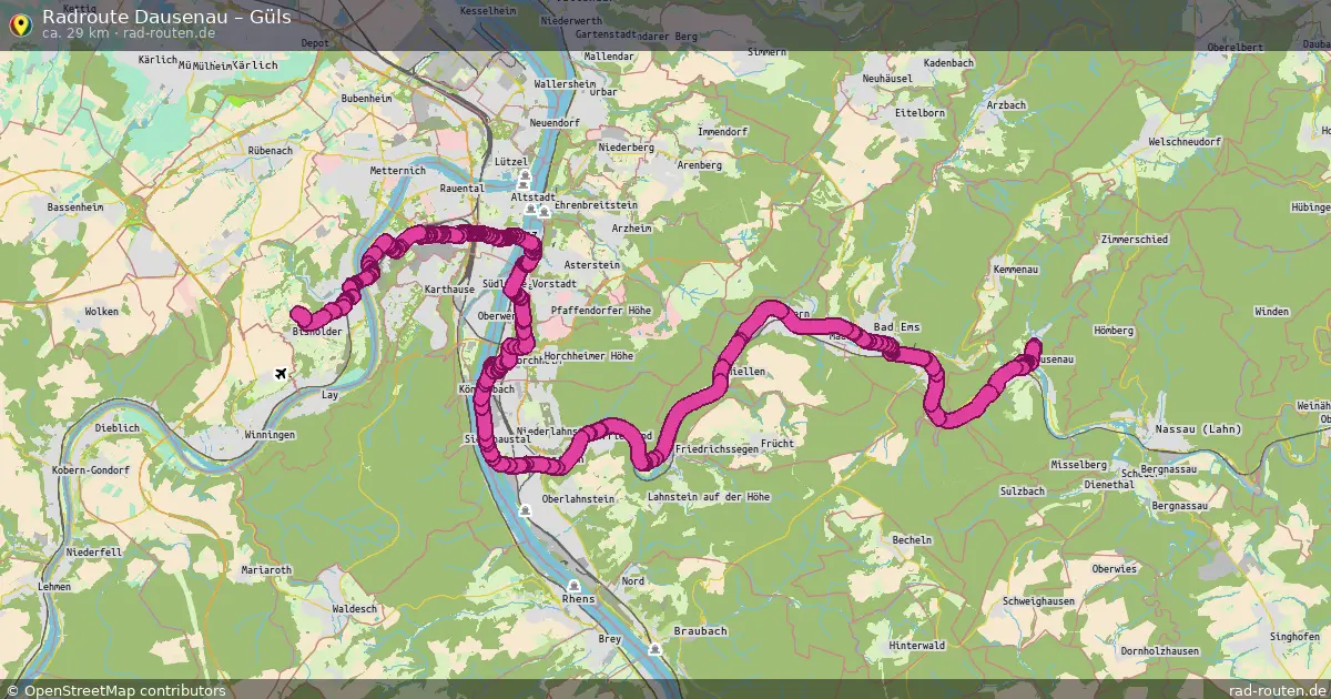 Radtour Dausenau – Güls