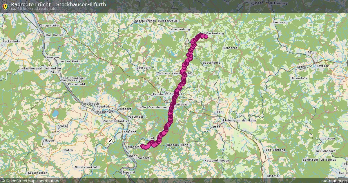 Fahrradroute Frücht – Stockhausen-Illfurth