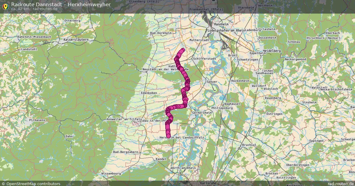 Radtour Dannstadt – Herxheimweyher