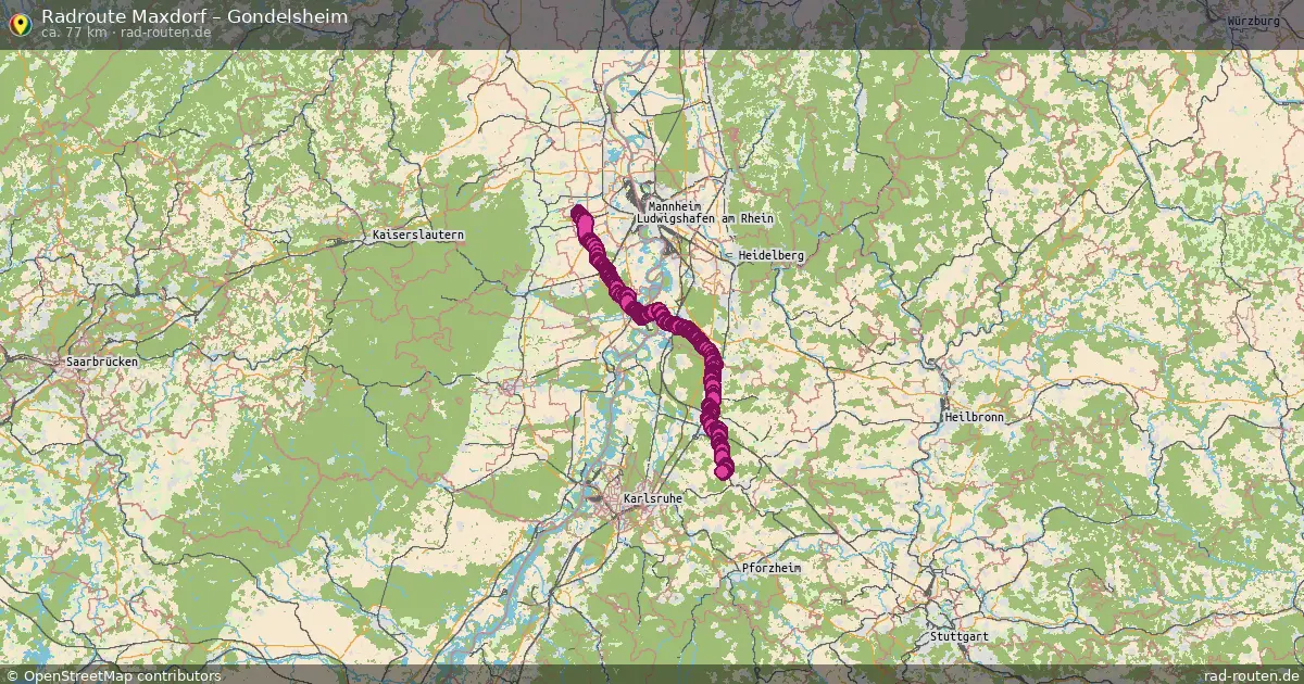 Radtour Maxdorf – Gondelsheim