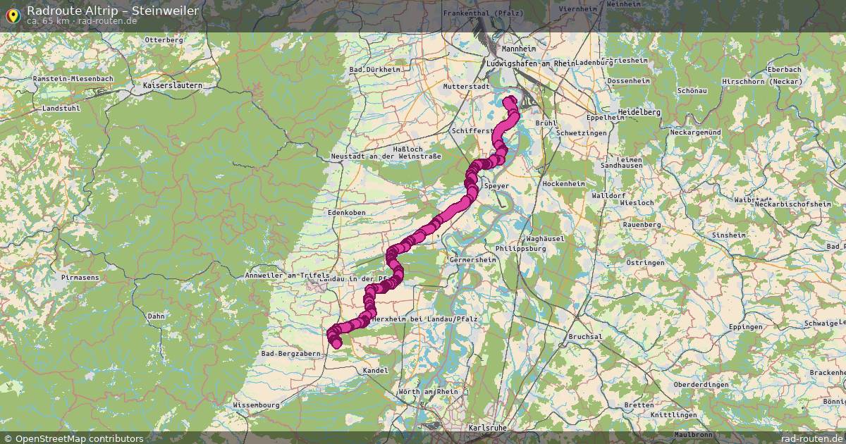 Fahrradroute Altrip – Steinweiler