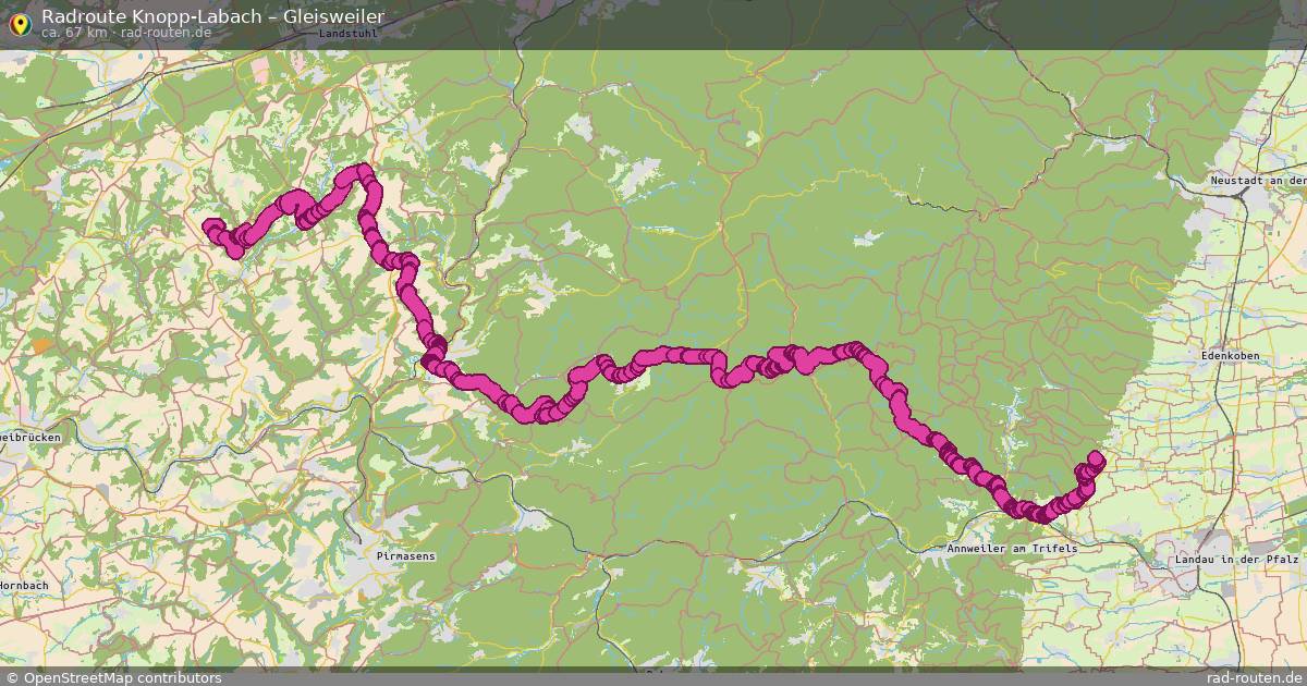 Fahrradroute Knopp-Labach – Gleisweiler