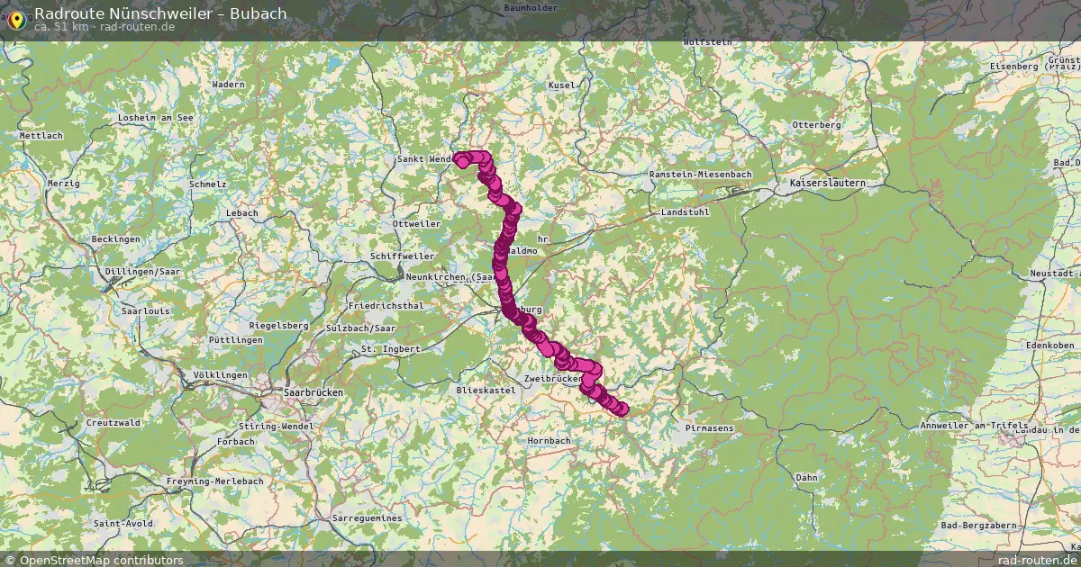 Radtour Nünschweiler – Bubach