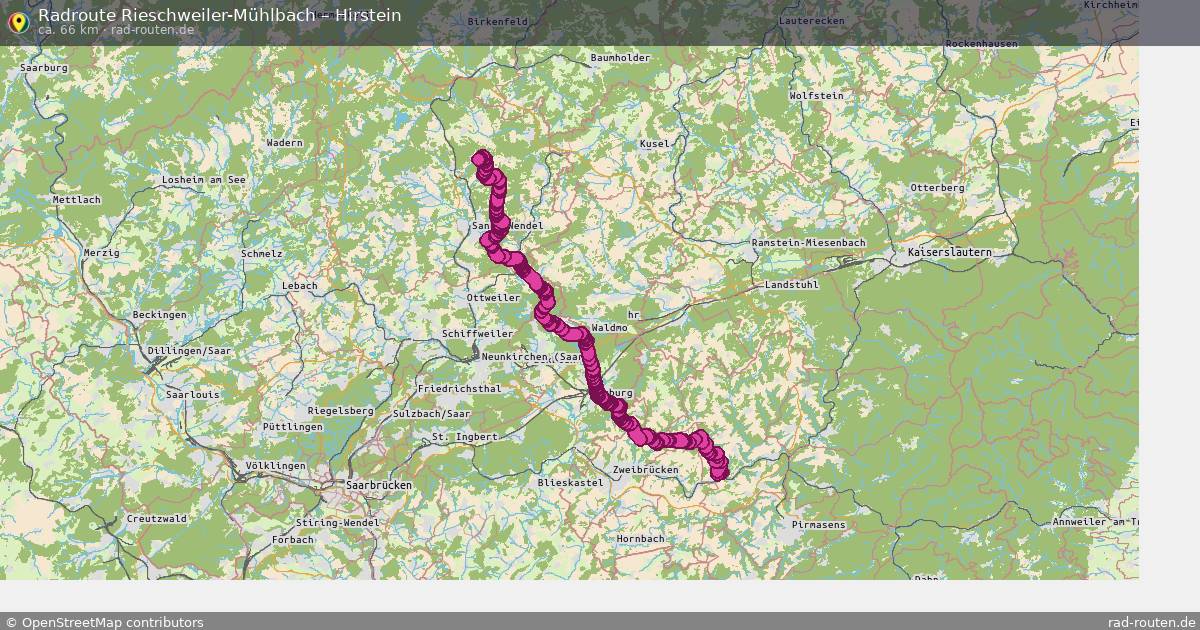 Fahrradroute Rieschweiler-Mühlbach – Hirstein