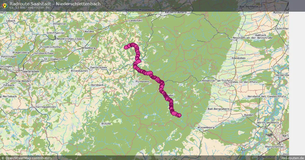 Radtour Saalstadt – Niederschlettenbach