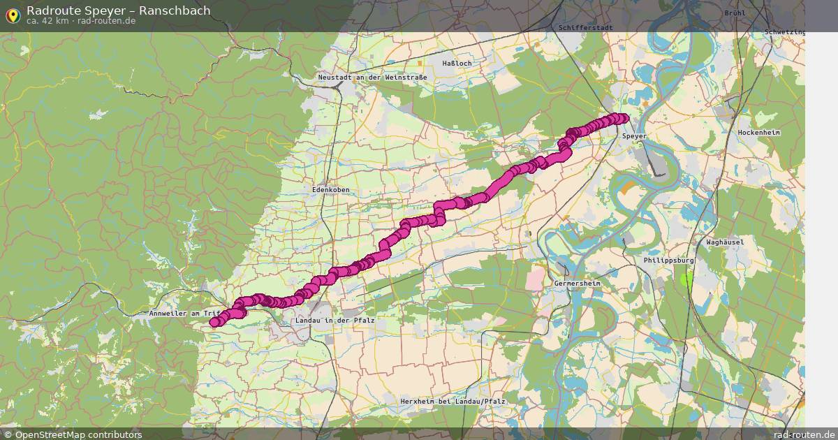 Fahrradroute Speyer – Ranschbach