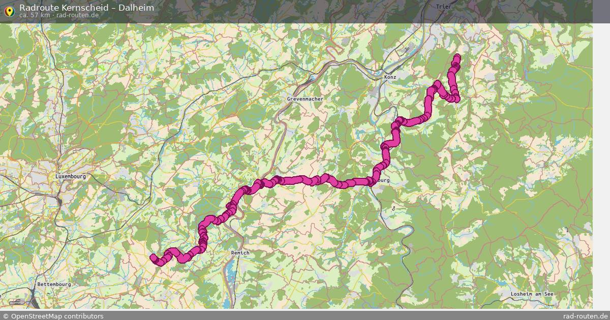 Fahrradroute Kernscheid – Dalheim
