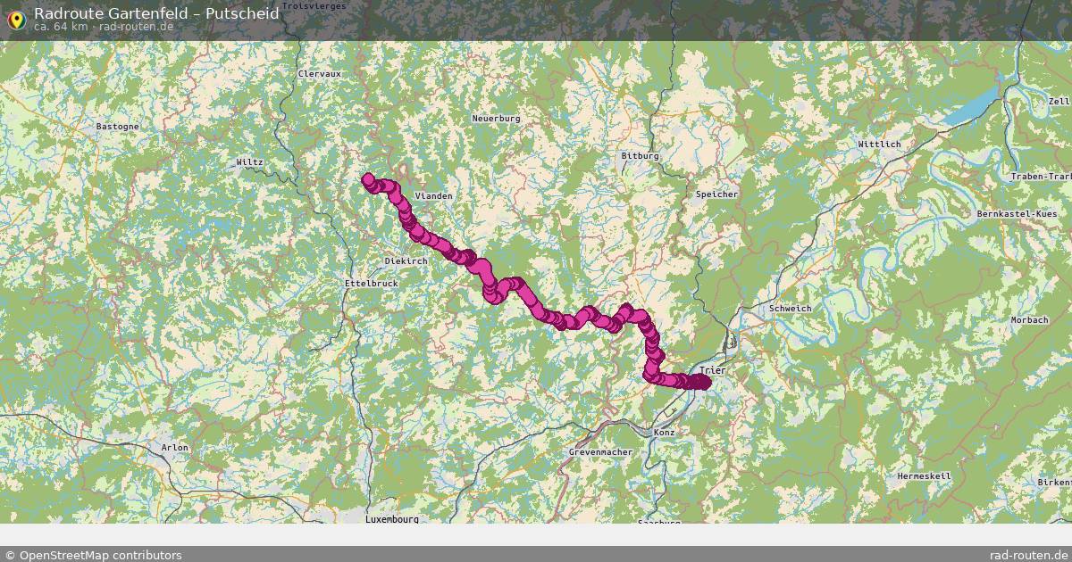 Fahrradroute Gartenfeld – Putscheid