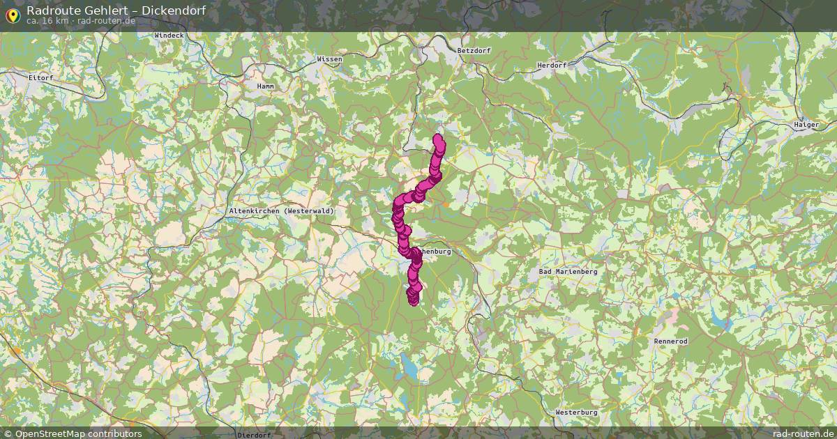 Fahrradroute Gehlert – Dickendorf