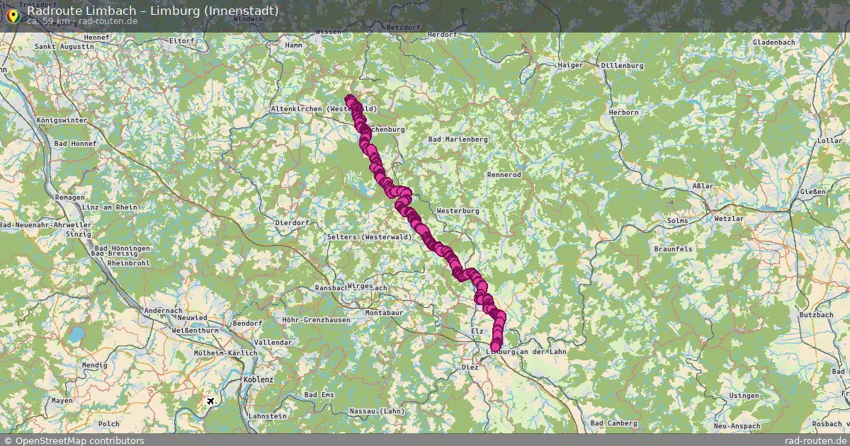 Radtour Limbach – Limburg (Innenstadt)