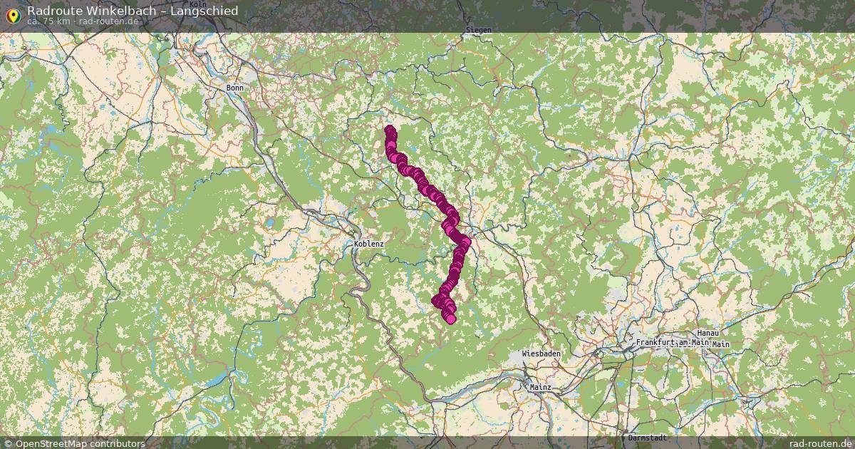 Fahrradroute Winkelbach – Langschied