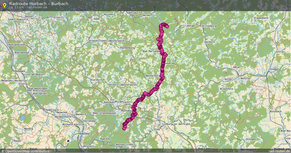 Fahrradroute Horbach – Burbach (73 km) – Rad-Routen.de