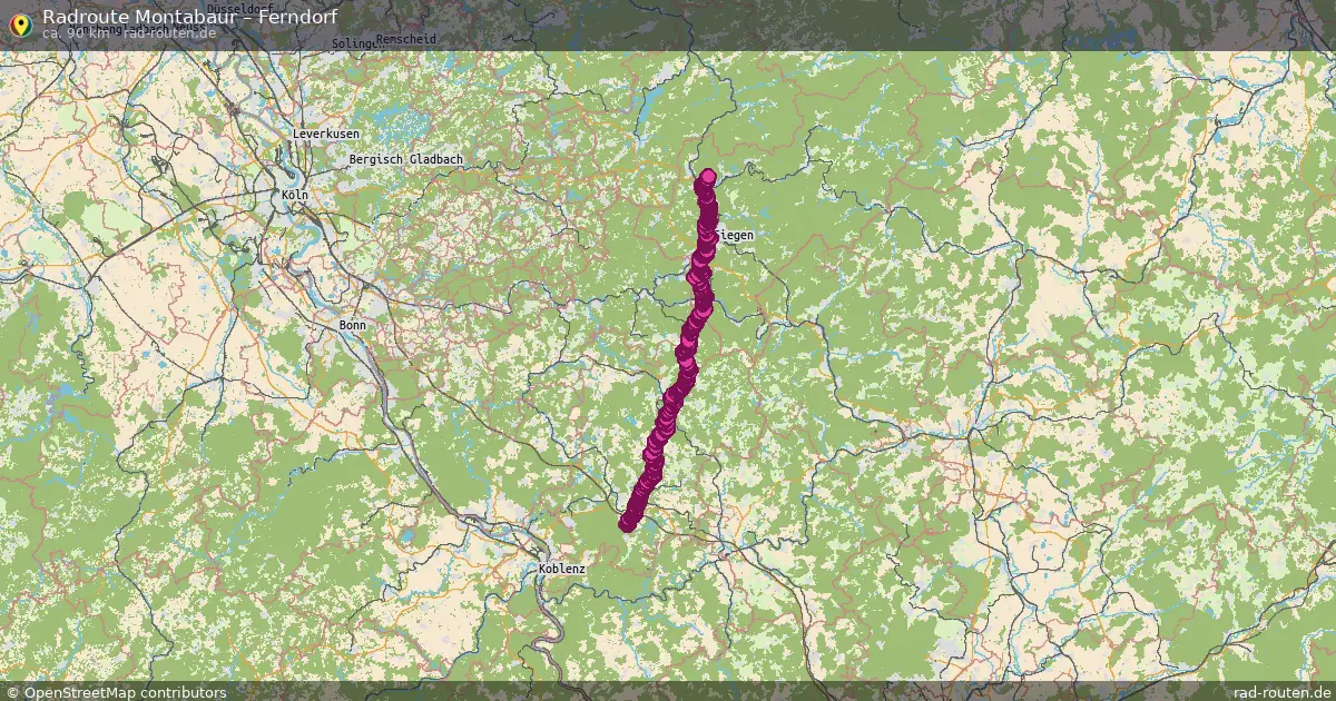 Fahrradroute Montabaur – Ferndorf (90 km) – Rad-Routen.de