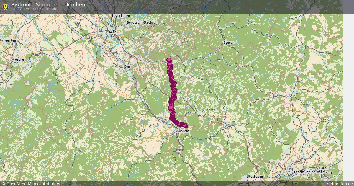 Fahrradroute Simmern – Herchen