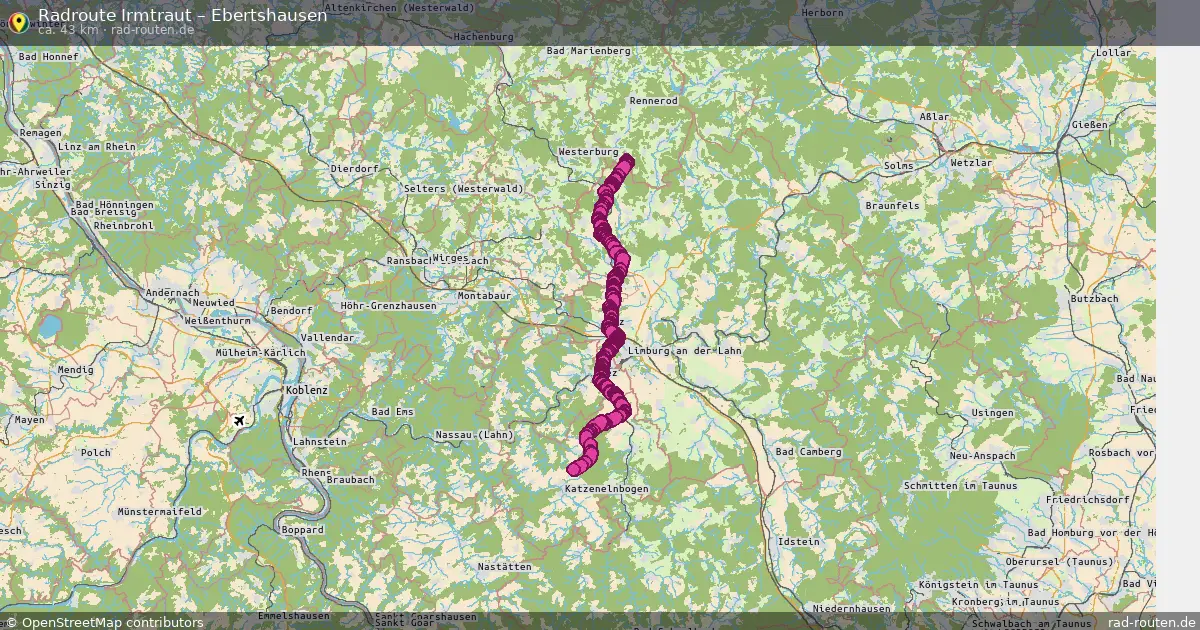 Fahrradroute Irmtraut – Ebertshausen