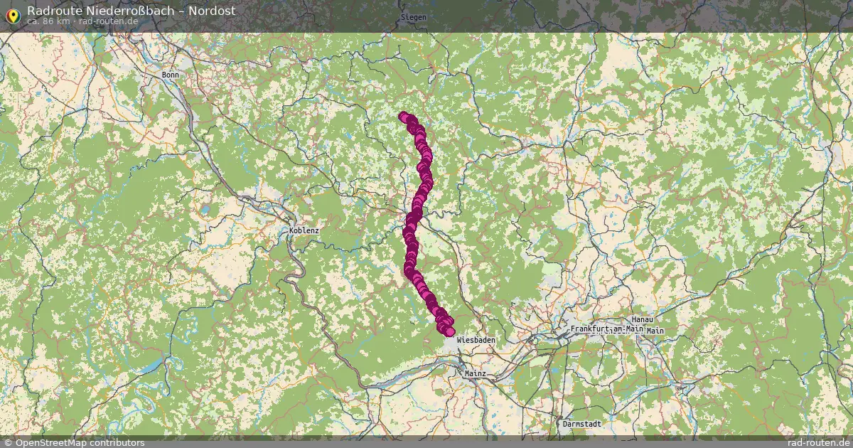 Radtour Niederroßbach – Nordost