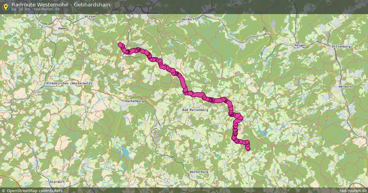 Fahrradroute Westernohe – Gebhardshain