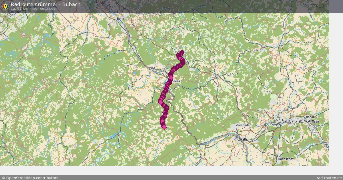 Fahrradroute Krümmel – Bubach (91 km) – Rad-Routen.de