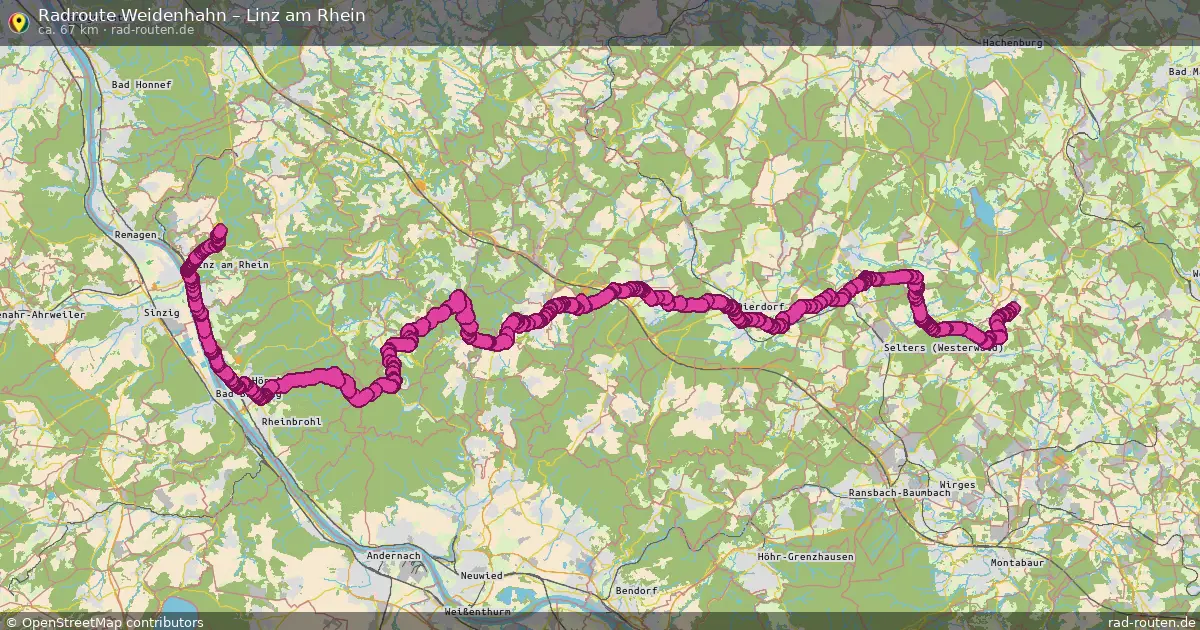 Radtour Weidenhahn – Linz Am Rhein