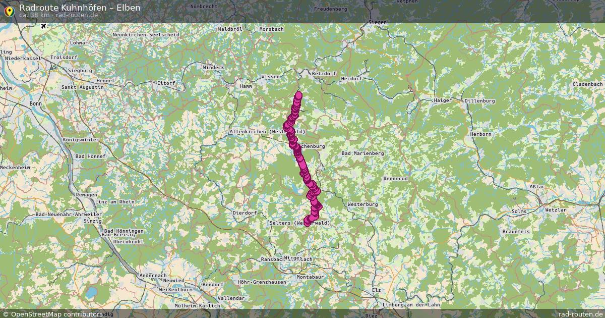 Fahrradroute Kuhnhöfen – Elben
