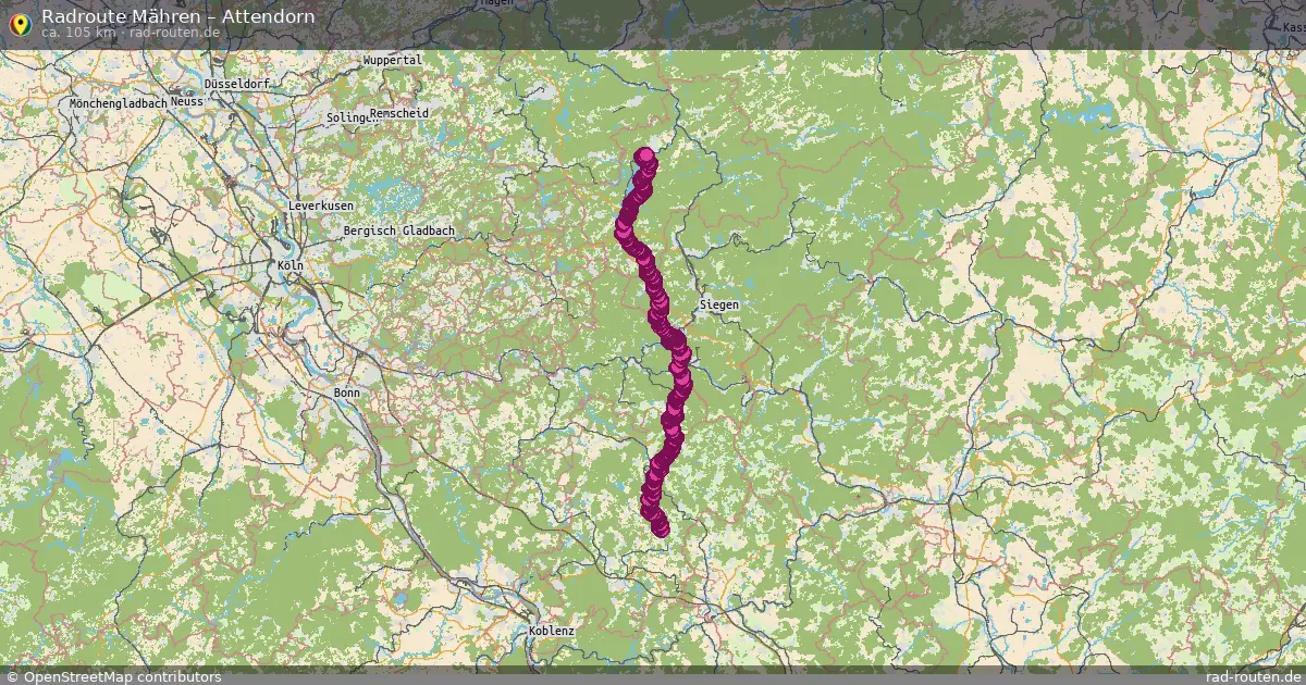 Fahrradroute Mähren – Attendorn