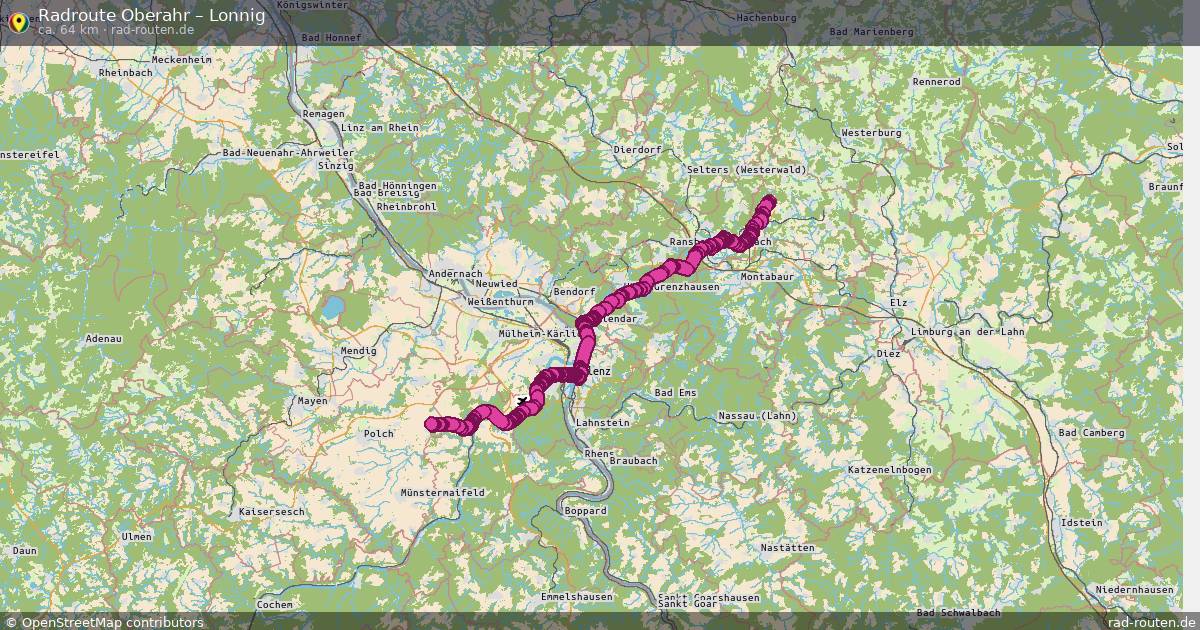 Fahrradroute Oberahr – Lonnig
