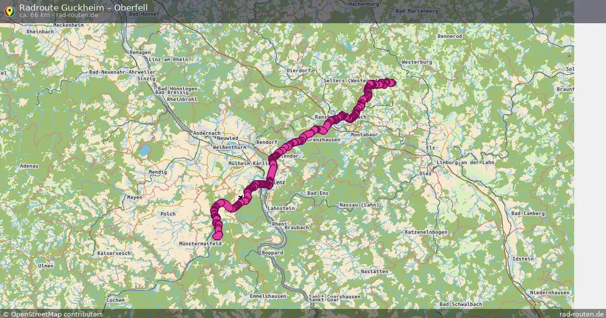 Fahrradroute Guckheim – Oberfell