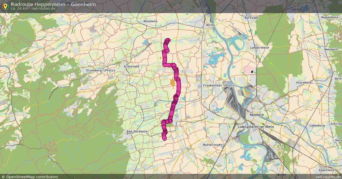 Radtour Heppenheim – Gönnheim