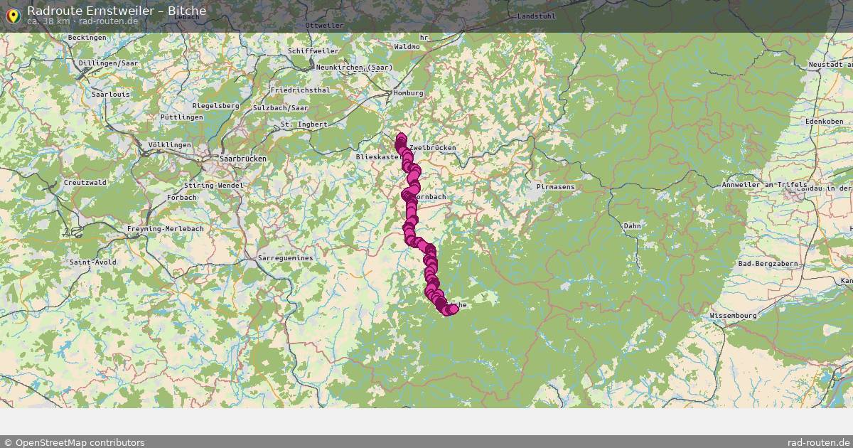 Fahrradroute Ernstweiler – Bitche