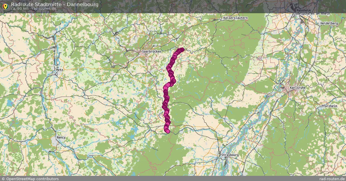 Radtour Stadtmitte – Dannelbourg