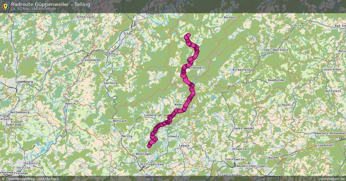 Fahrradroute Düppenweiler – Talling