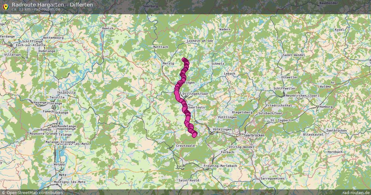 Fahrradroute Hargarten – Differten
