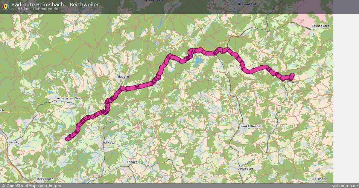 Fahrradroute Reimsbach – Reichweiler