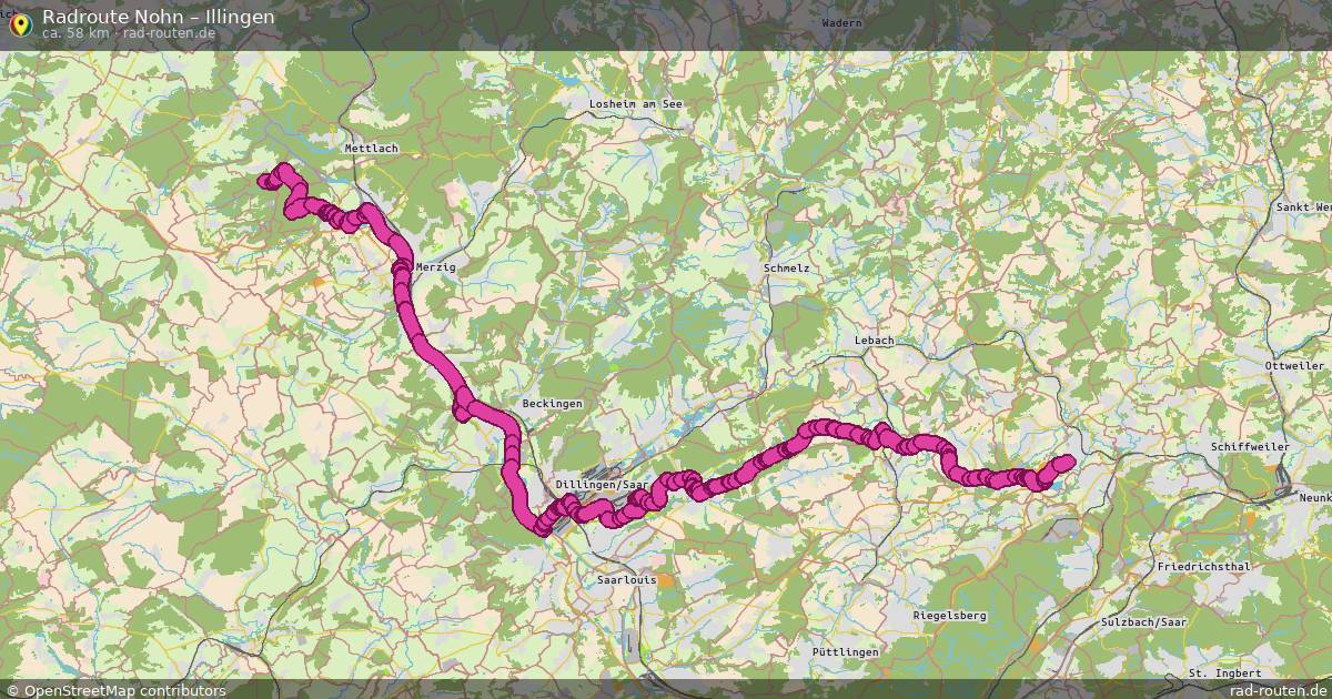 Fahrradroute Nohn – Illingen (58 km) – Rad-Routen.de