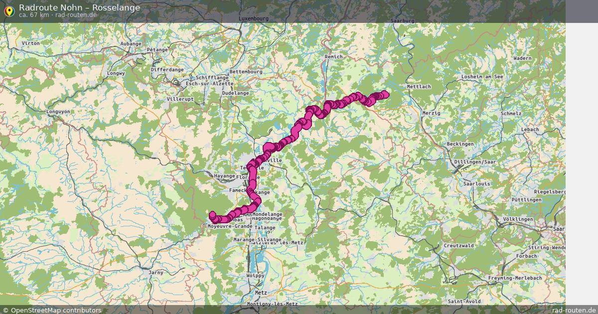 Fahrradroute Nohn – Rosselange