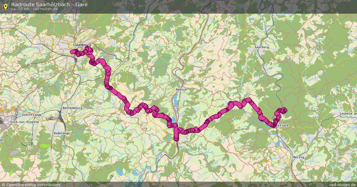 Fahrradroute Saarhölzbach – Gare