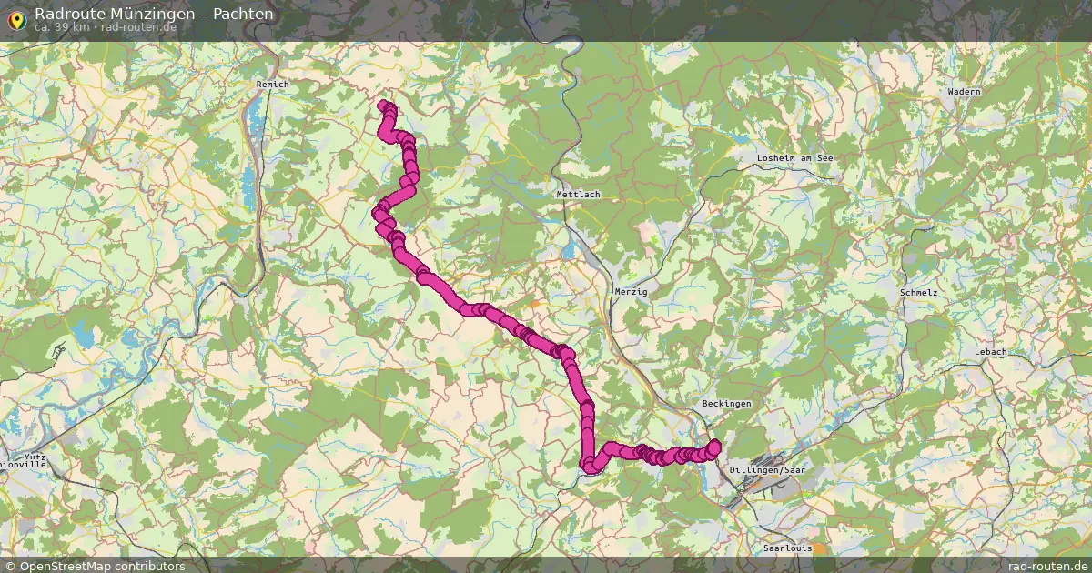 Fahrradroute Münzingen – Pachten