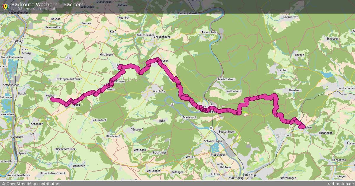 Fahrradroute Wochern – Bachem