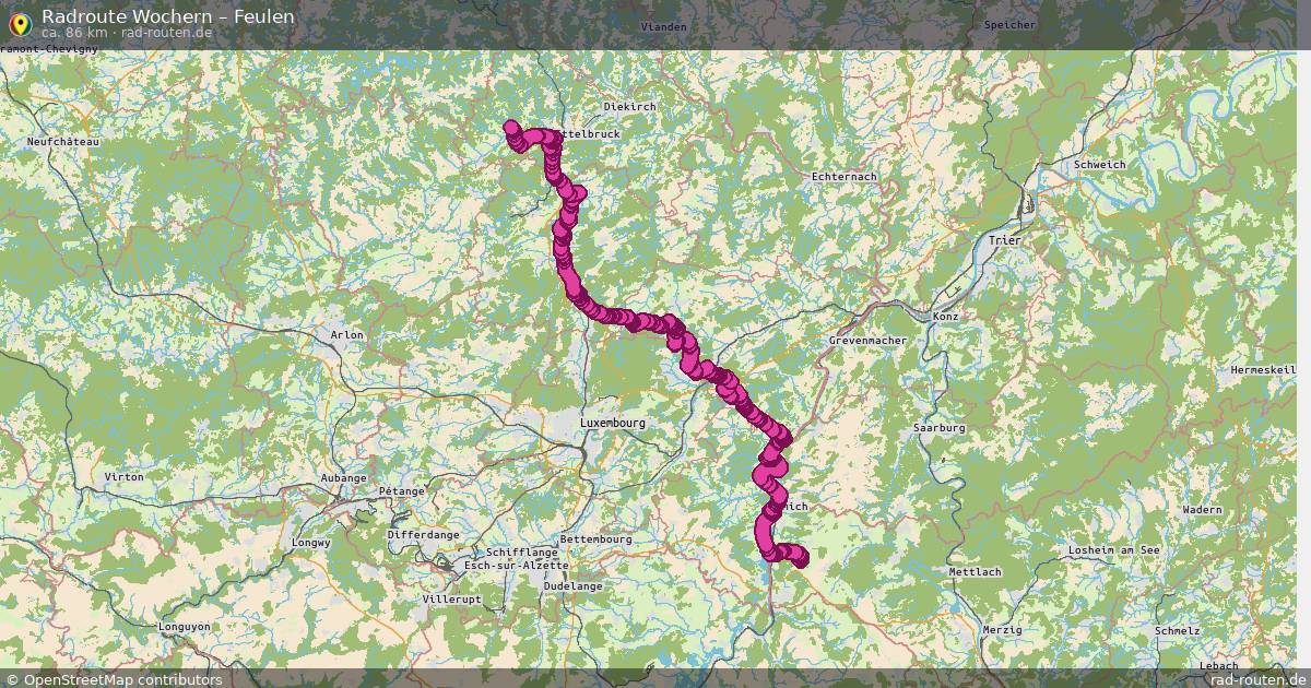 Fahrradroute Wochern – Feulen