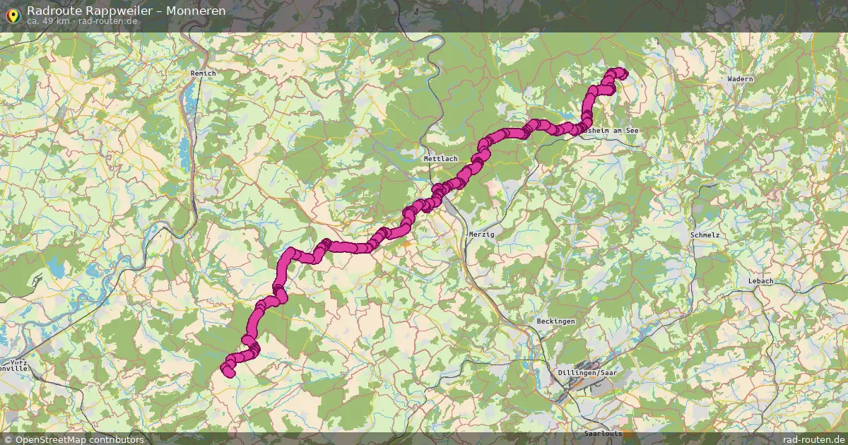 Fahrradroute Rappweiler – Monneren