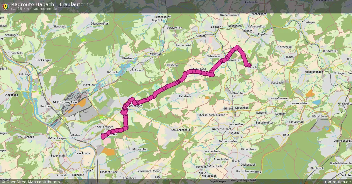 Fahrradroute Habach – Fraulautern