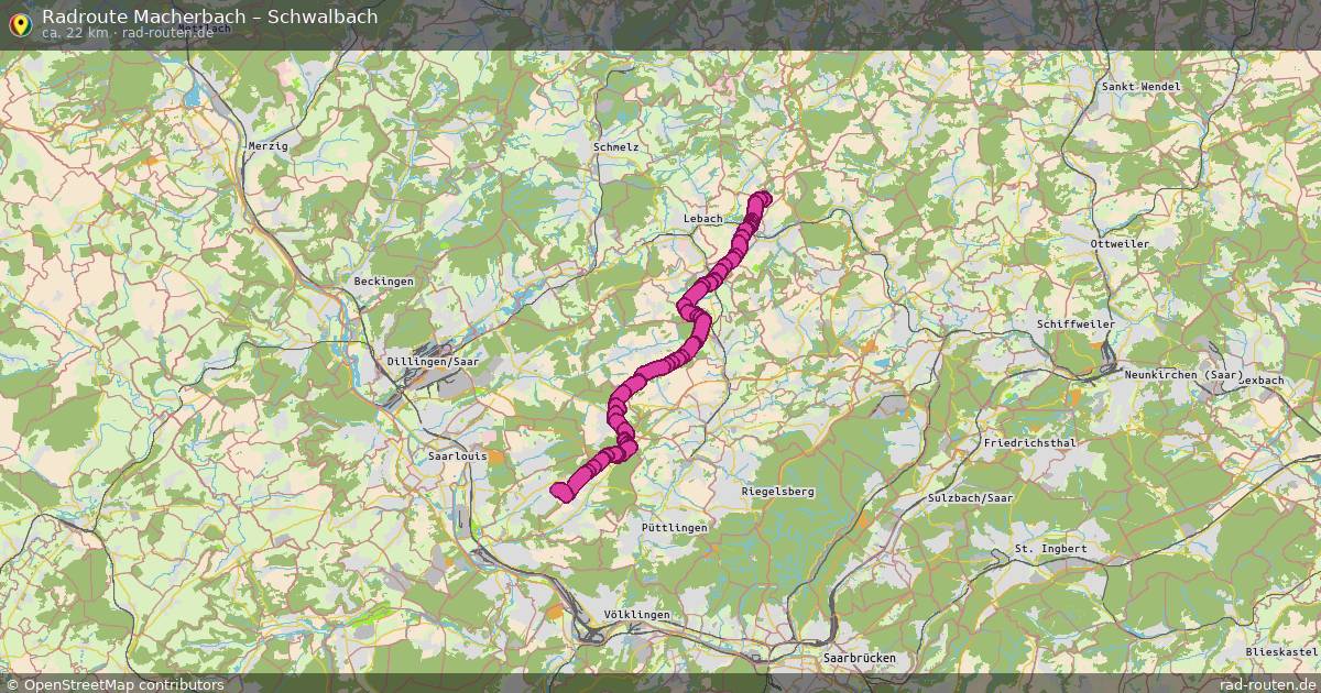 Fahrradroute Macherbach – Schwalbach
