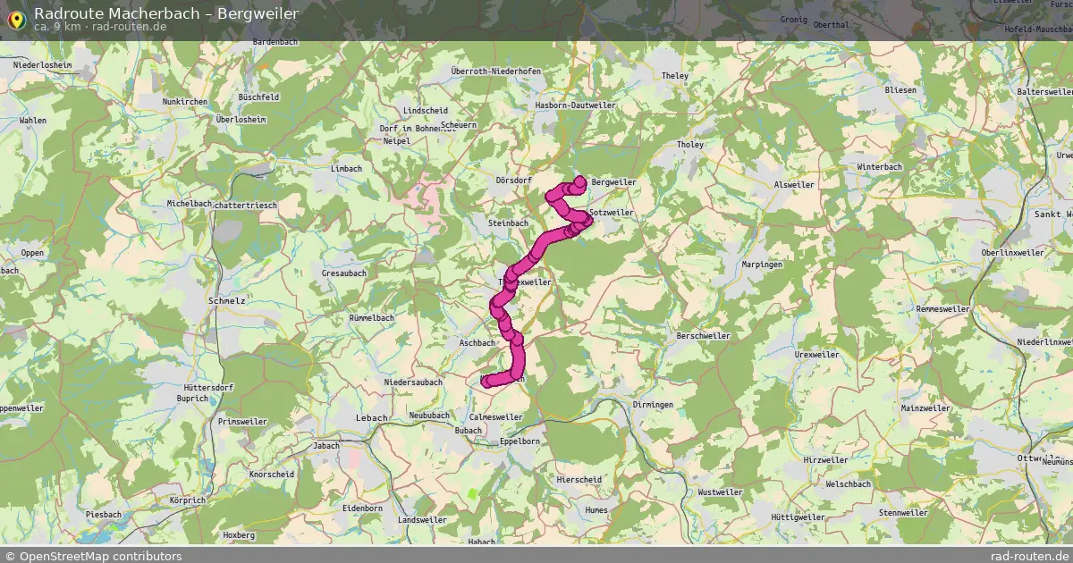 Radtour Macherbach – Bergweiler