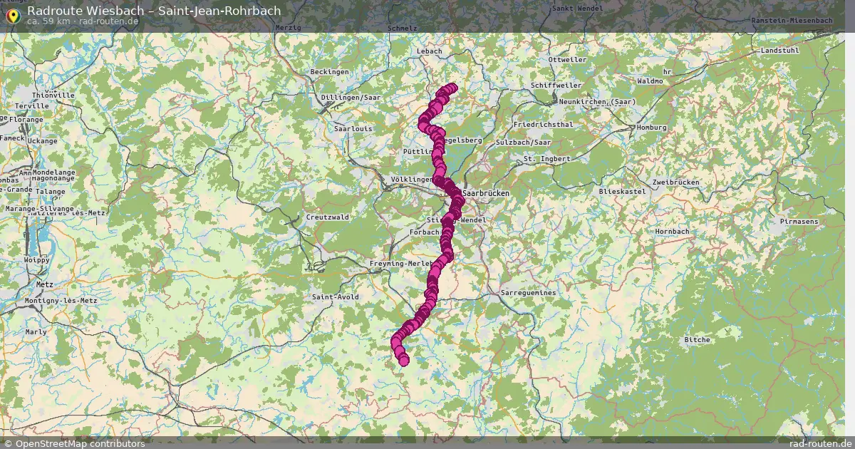 Radtour Wiesbach – Saint-Jean-Rohrbach
