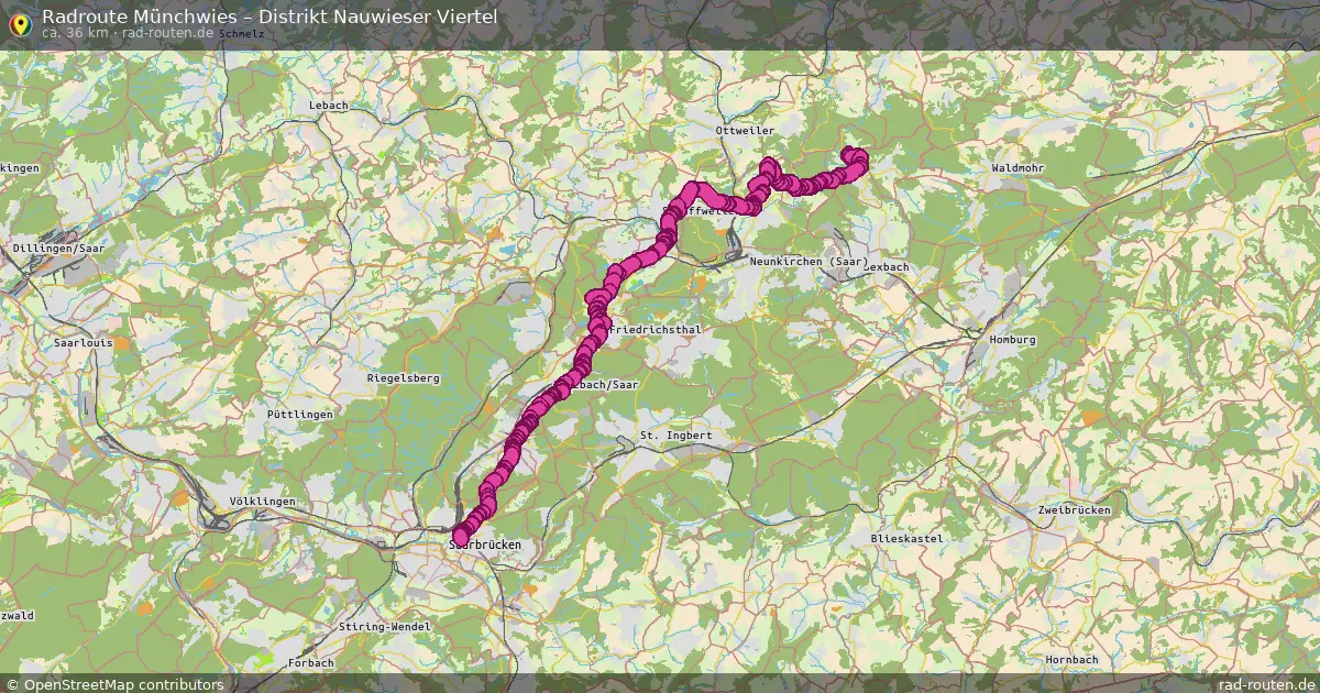 Radtour Münchwies – Distrikt Nauwieser Viertel