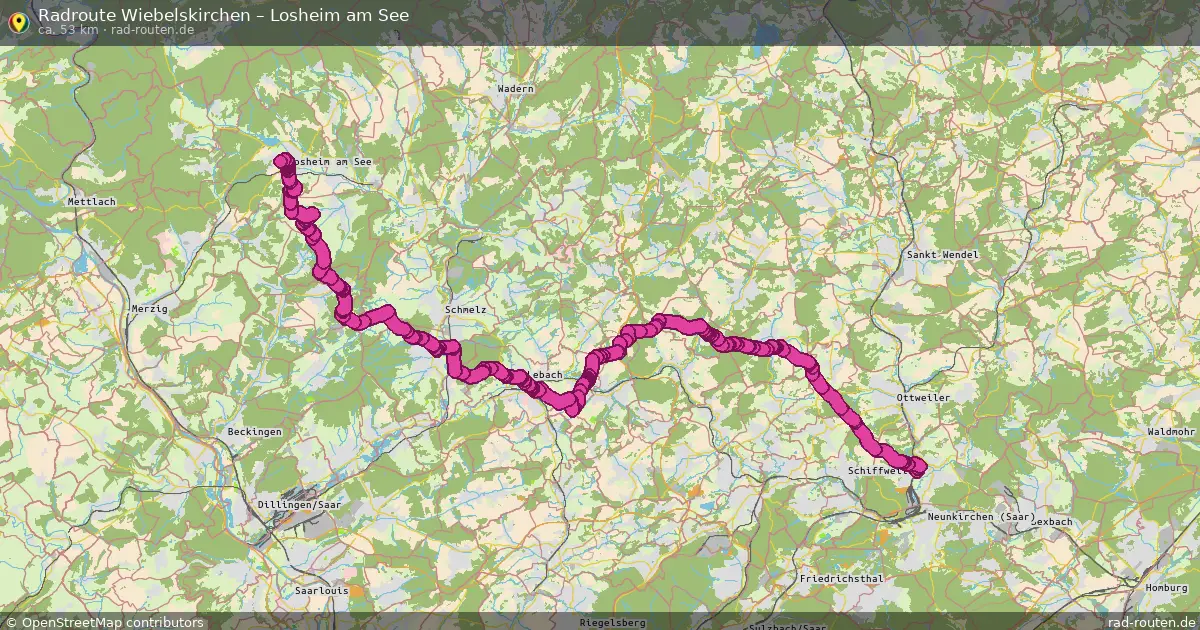 Radtour Wiebelskirchen – Losheim Am See