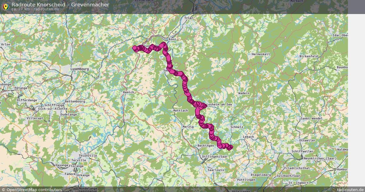 Fahrradroute Knorscheid – Grevenmacher